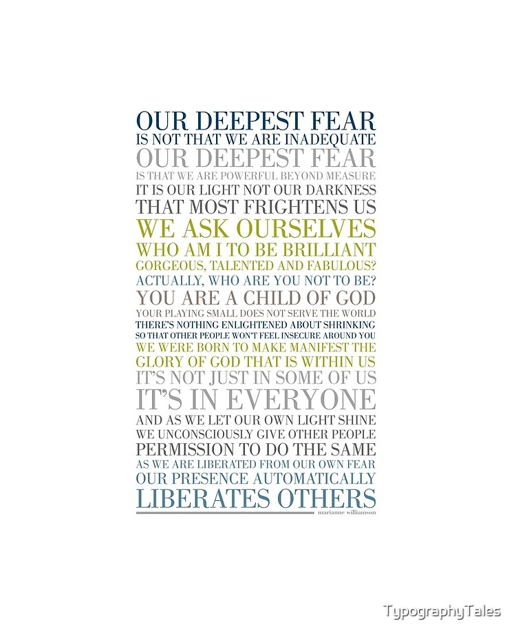 Our Greatest Fear poem iPad Case & Skin for Sale by czerinaart