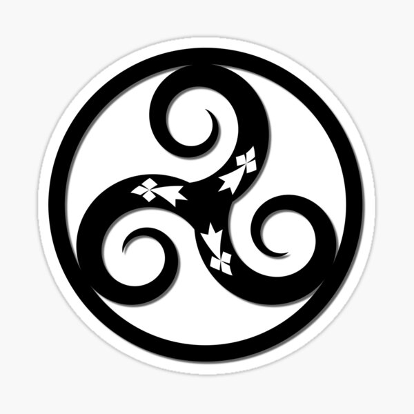 Black Celtic Triskel with shadow effect Sticker