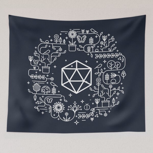 Item preview, Minimalist Polyhedral D20 Dice Plants and Succulents Tabletop RPG Addict designed and sold by pixeptional.