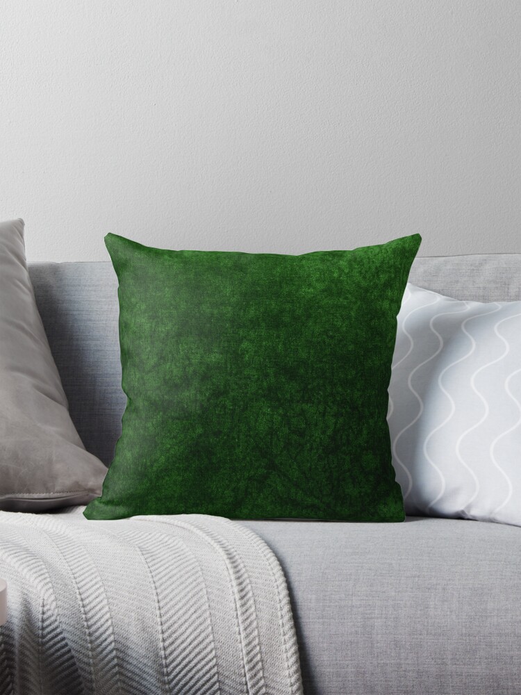 Thumbnail 1 of 4, Pillow, Emerald Green Grass Velvet | Texture designed and sold by koovox.