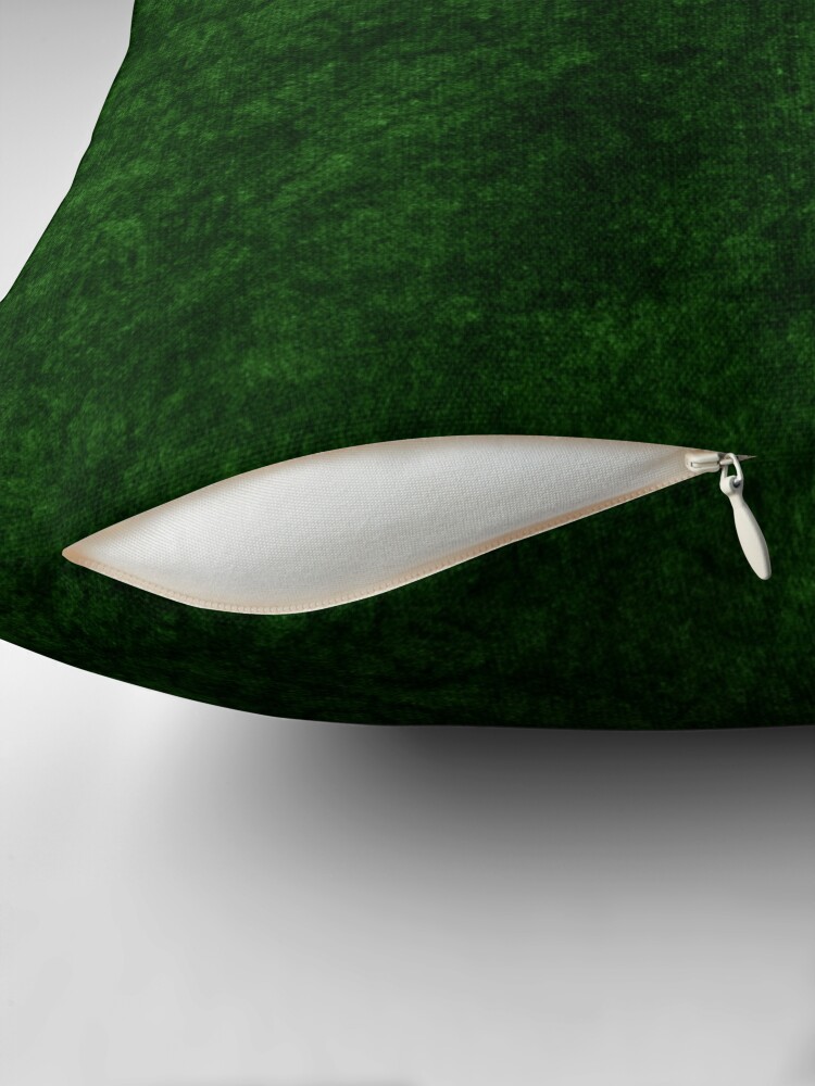 Thumbnail 2 of 4, Pillow, Emerald Green Grass Velvet | Texture designed and sold by koovox.