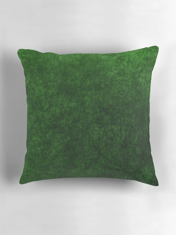 Thumbnail 3 of 4, Pillow, Emerald Green Grass Velvet | Texture designed and sold by koovox.