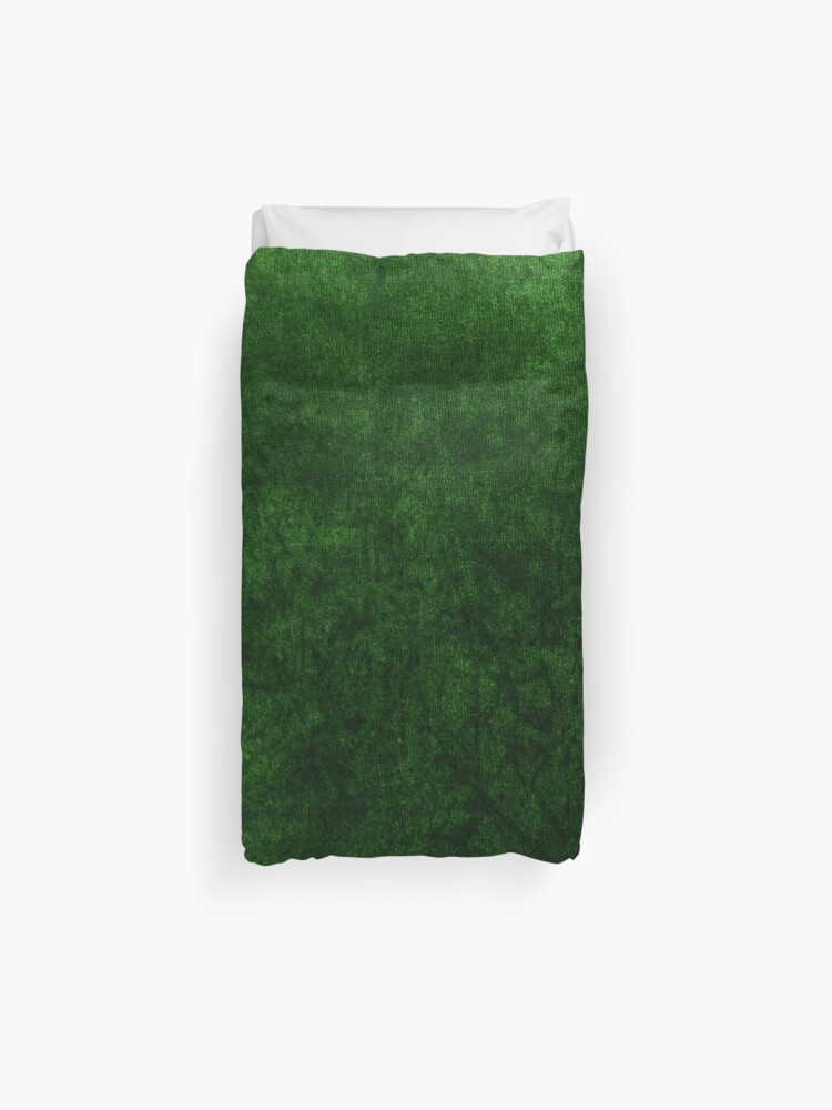Emerald Green Grass Velvet Texture Duvet Cover By Koovox