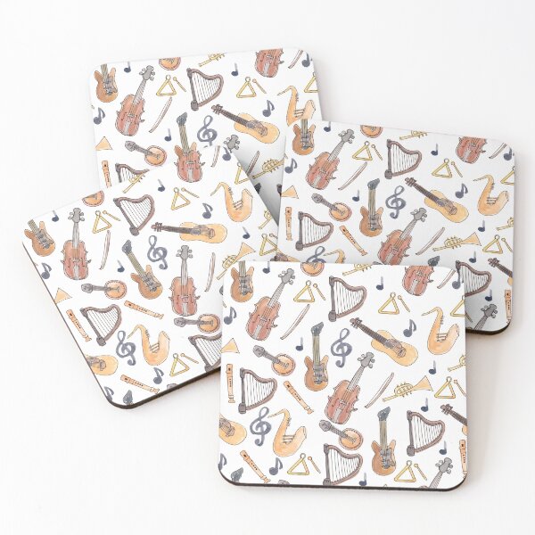 Item preview, Watercolor Musical Instruments designed and sold by Harpley Design Studio.