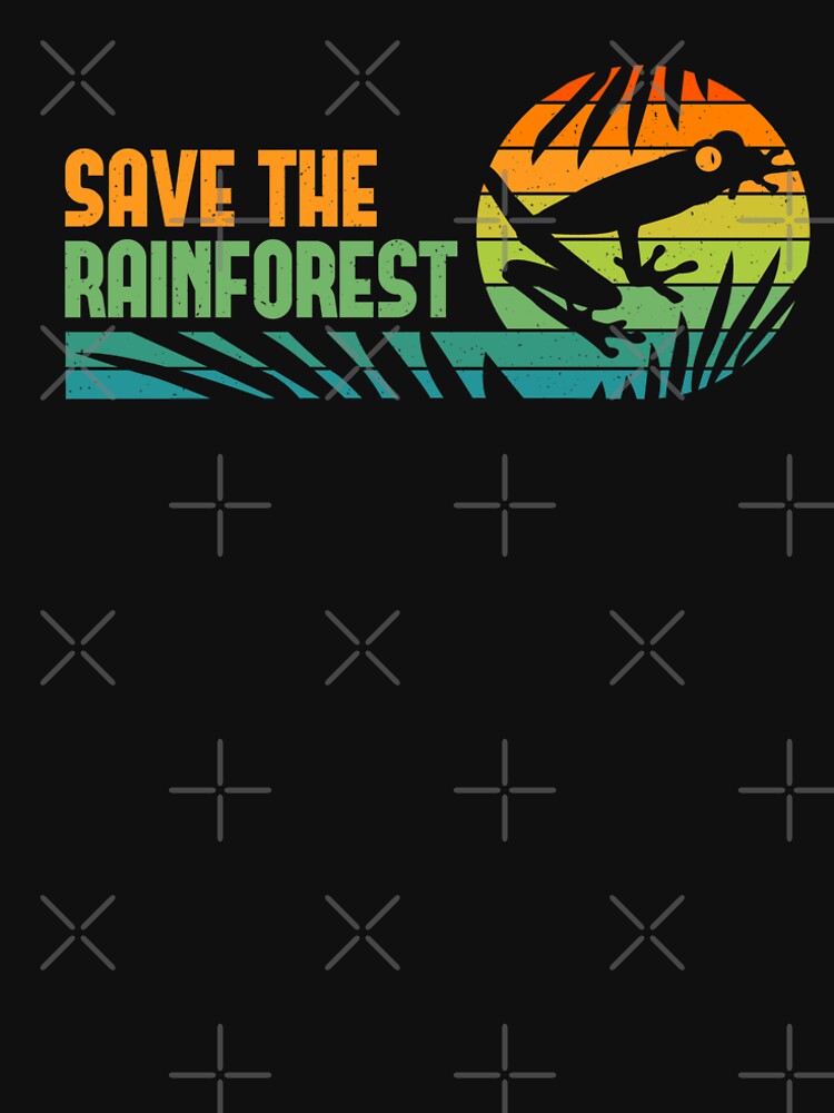 Save the Rainforest - Retro Tree Frog by Bangtees