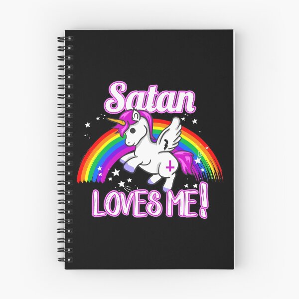 Item preview, Satan Loves Me - Unicorn Rainbow Religion Cross designed and sold by anziehend.