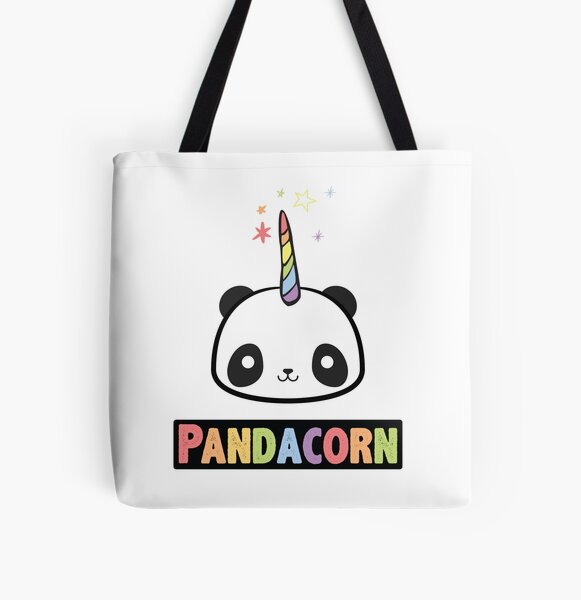 Funny Shoulder Panda Unicorn Reasons To Be A Pandicorn Large Beach Tote Bag