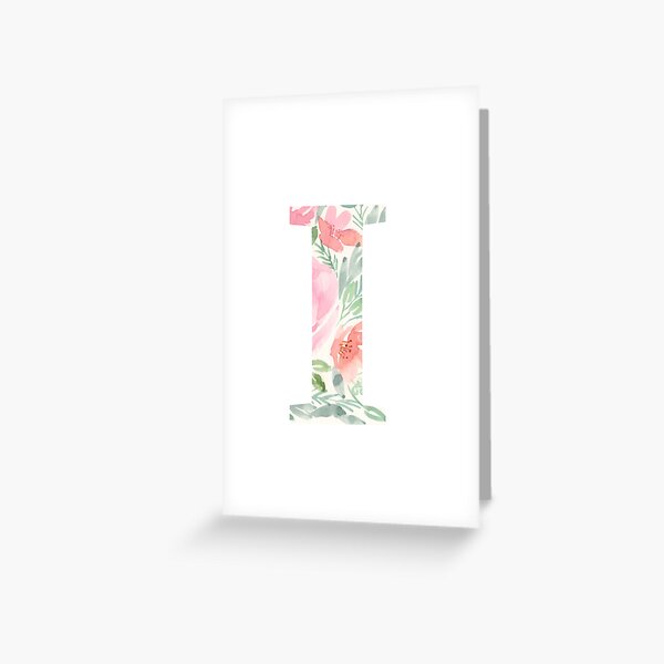Item preview, Watercolor floral letter I designed and sold by harpleydesigns.