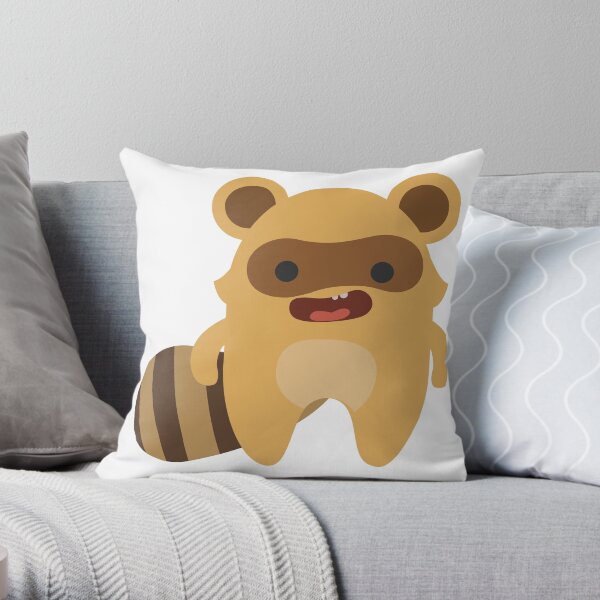 Mapuski Raccoon Throw Pillow
