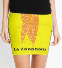 La Zanahoria Mexican Loteria Card Mini Skirt