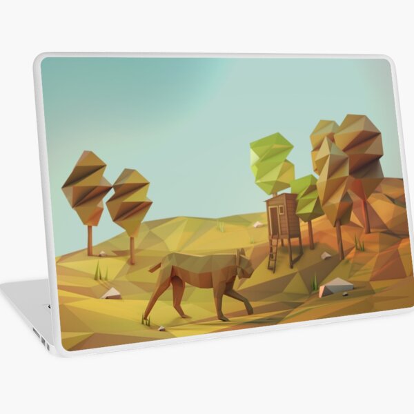 Geometric Iberian Lynx Laptop Skin