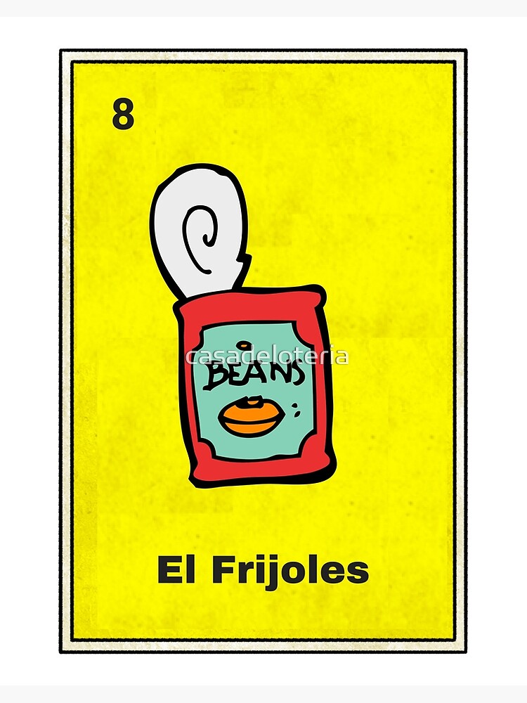 El Frijol Loteria Card Tee Shirt Parody Tarot Card El Frijol Loteria Card Tee Shirt Parody Tarot Card