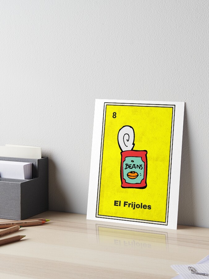 El Frijol Loteria Card Tee Shirt Parody Tarot Card El Frijol Loteria Card Tee Shirt Parody Tarot Card