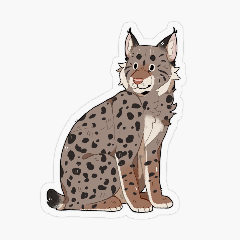 Eurasian Lynx Sticker for Sale by Savkate