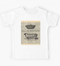 Französisch Wörterbuch Western Land Landwirtschaft Bauernhof Tier Schafe Kinder T-Shirt