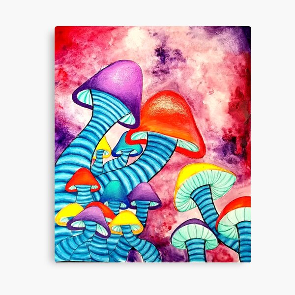 Trippy Mushroom Art\u2022 Mushroom Wall Art\u2022 Shroomie\u2022 Rainbow Painting\u2022 Rainbow Canvas\u2022 Rainbow Mushroom\u2022 Rainbow Canvas Art\u2022 Rainbow Art