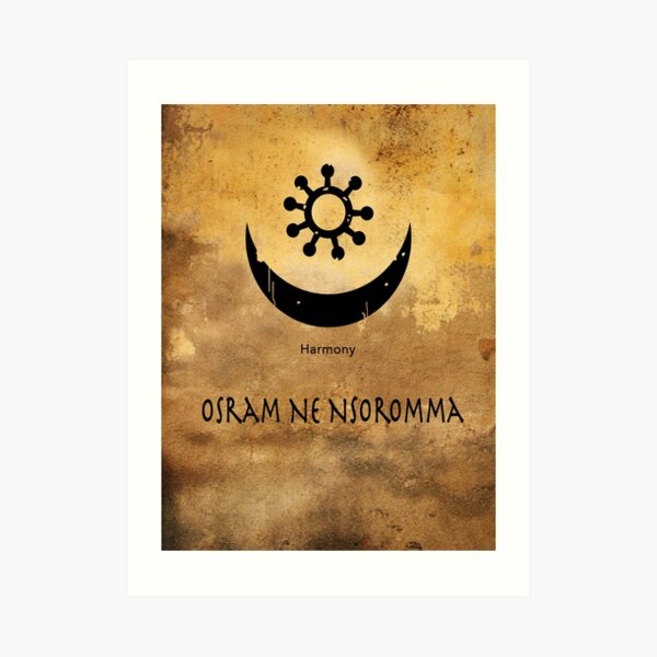 Osram Ne Nsoromma Adinkra Symbol Art Print
