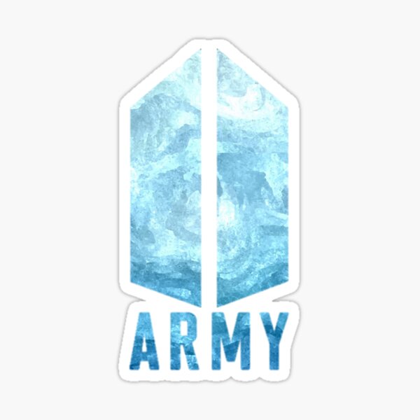 Artikel-Vorschau von Blaues BTS ARMY-Logo Sticker, designt und verkauft von manzae.