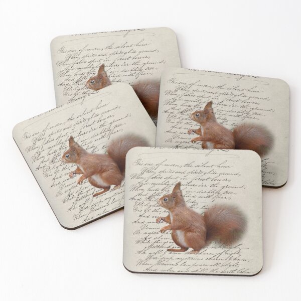 Item preview, dark academia autumn fall fairytale scripts woodland animal squirrel designed and sold by LEILA ART SPACE.