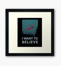 I want to believe - The Hover Board from back to the future Framed Print