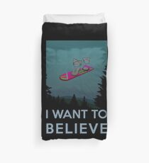 I want to believe - The Hover Board from back to the future Duvet Cover