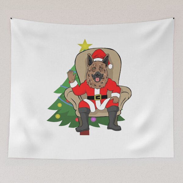 Item preview, German Shepherd Santa Dog designed and sold by rodie9cooper6.