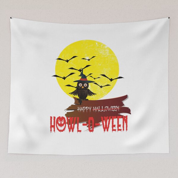 Item preview, Happy Howl-o-ween halloween owl designed and sold by Dubbra.