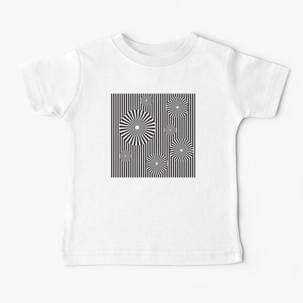 MOVING CIRCLES (BLACK) Camiseta para bebés