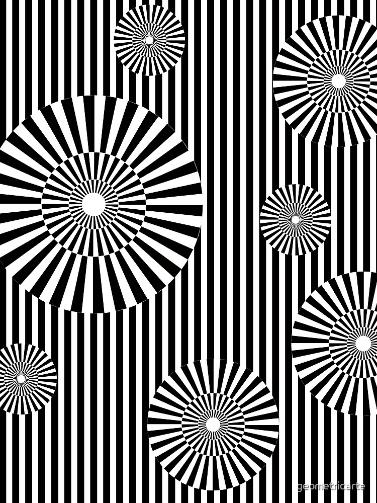 MOVING CIRCLES (BLACK) de geometricarte