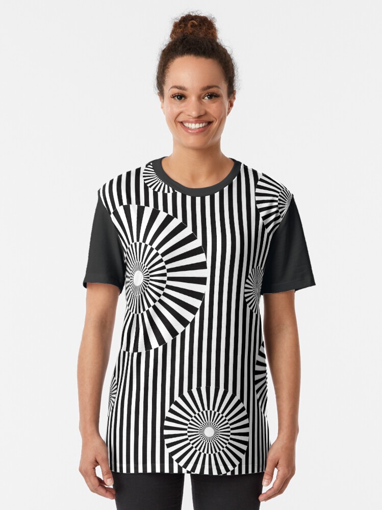 Vista alternativa de Camiseta gráfica MOVING CIRCLES (BLACK)