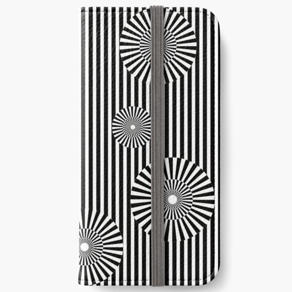 MOVING CIRCLES (BLACK) Fundas tarjetero para iPhone