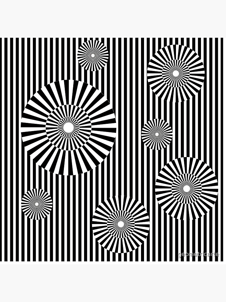 MOVING CIRCLES (BLACK) de geometricarte