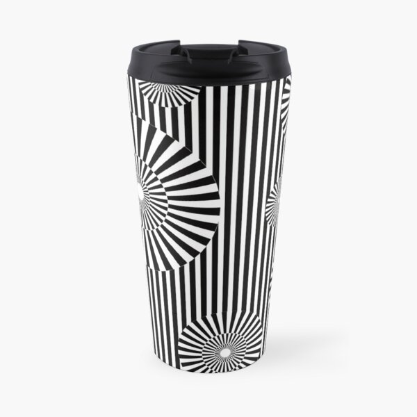 MOVING CIRCLES (BLACK) Taza de viaje