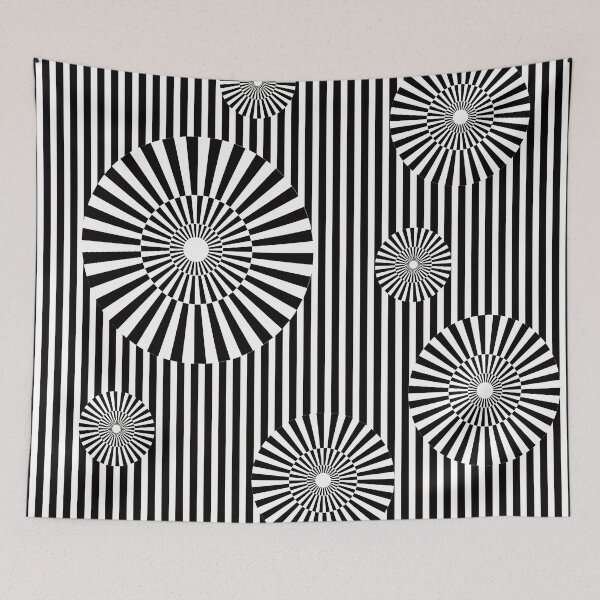 Item preview, MOVING CIRCLES (BLACK) designed and sold by geometricarte.