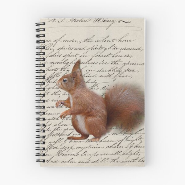 Item preview, dark academia autumn fall fairytale scripts woodland animal squirrel designed and sold by LEILA ART SPACE.