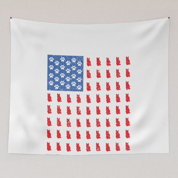 Item preview, Distressed Patriotic Cat Shirt for Men Women and Kids designed and sold by Theodore Cory.