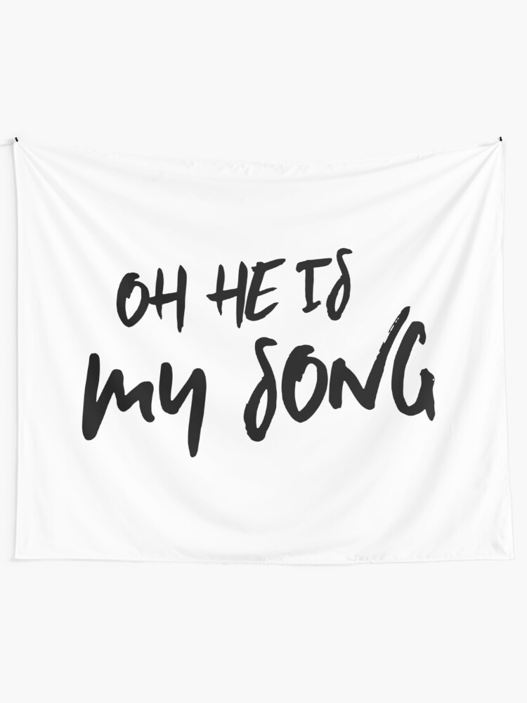 "He is My Song worship lyrics " Tapestry by chronicreative Redbubble