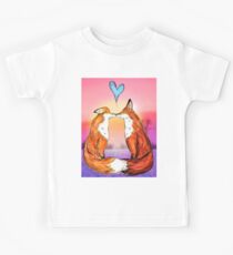 Kissing Foxes Kids Tee
