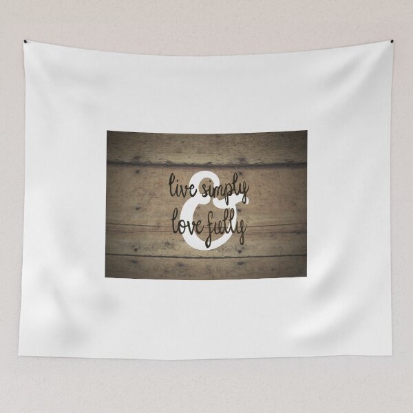 Item preview, Live Simply & Love Fully White on Barnwood designed and sold by cabindog.