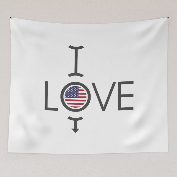 Item preview, I love America, USA flag #redbubble #decor #buyart #artprint designed and sold by hakobyans.