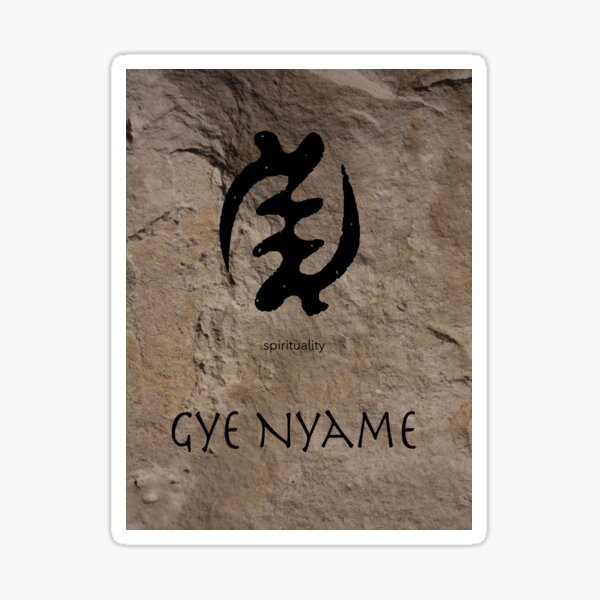Gye Nyame Adinkra Symbol Sticker