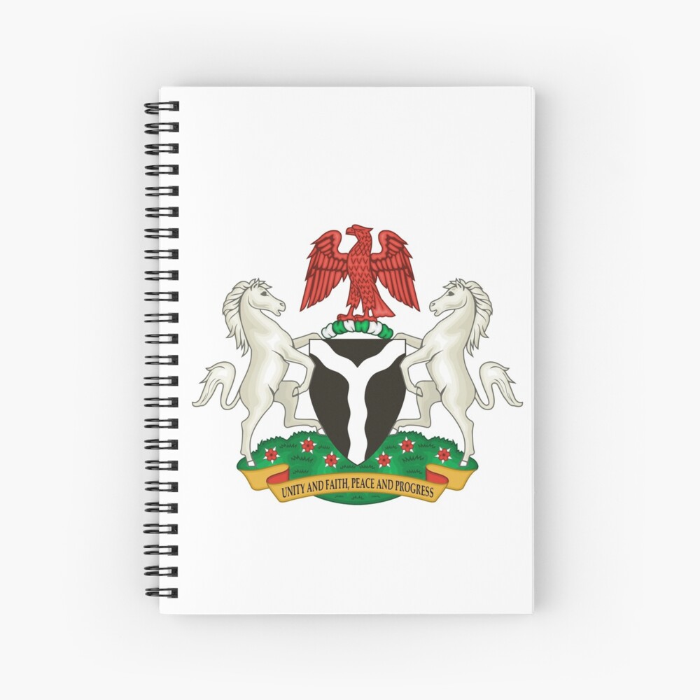 "Nigeria Coat of Arms" Spiral Notebook for Sale by Tonbbo Redbubble