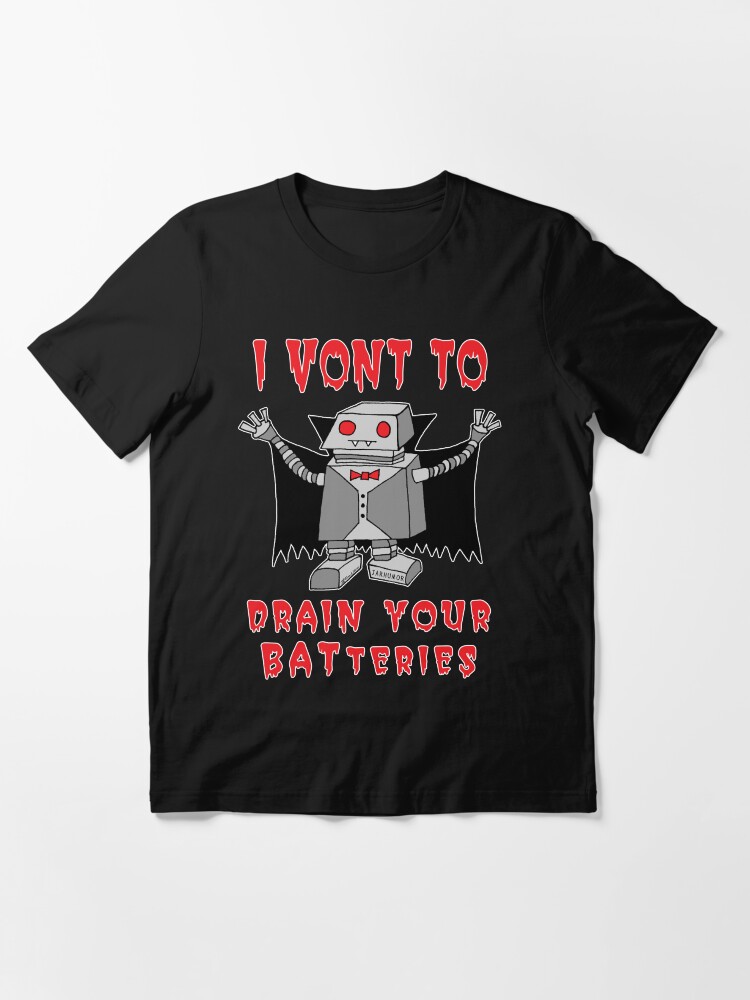 Thumbnail 2 of 7, Essential T-Shirt, Robot Vampire designed and sold by jarhumor.