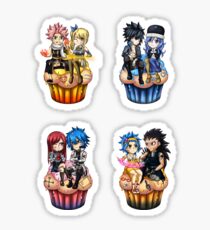 Fairy Tail's Big 4 Cupcakes Sticker