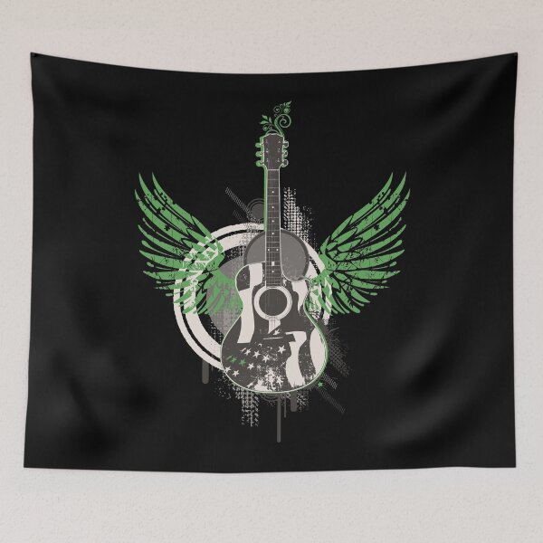 Item preview, Guitar music wing graffiti dancing designed and sold by Helen-Storm.