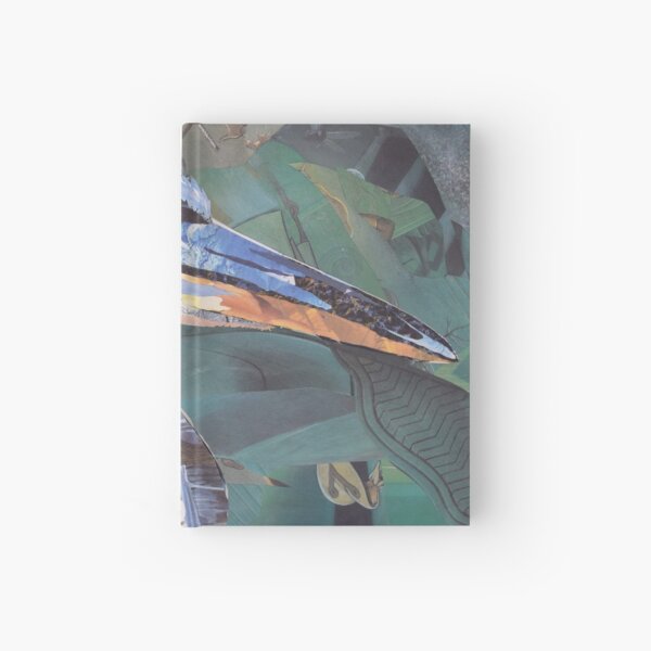 Blue Heron Art Collage by C.E. White Hardcover Journal