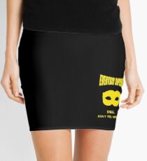 Everyday Superhero - Black And Yellow Mini Skirt