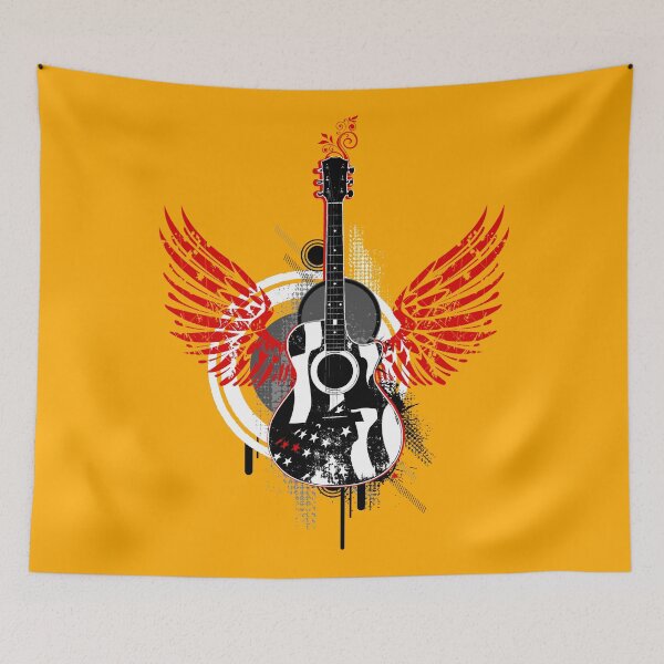 Item preview, Guitar music wing graffiti dancing designed and sold by Helen-Storm.