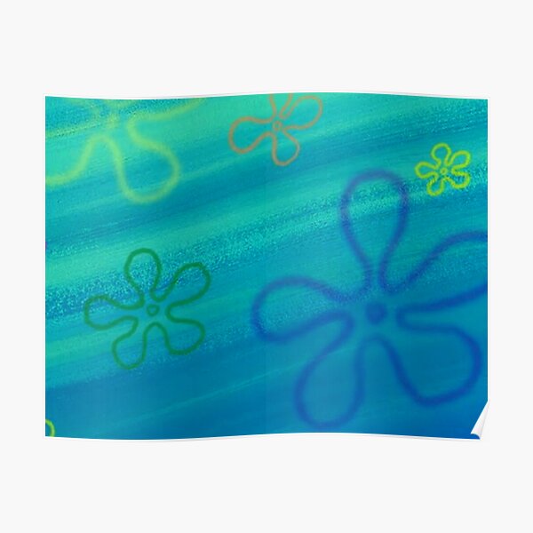 Spongebob flower sky Poster