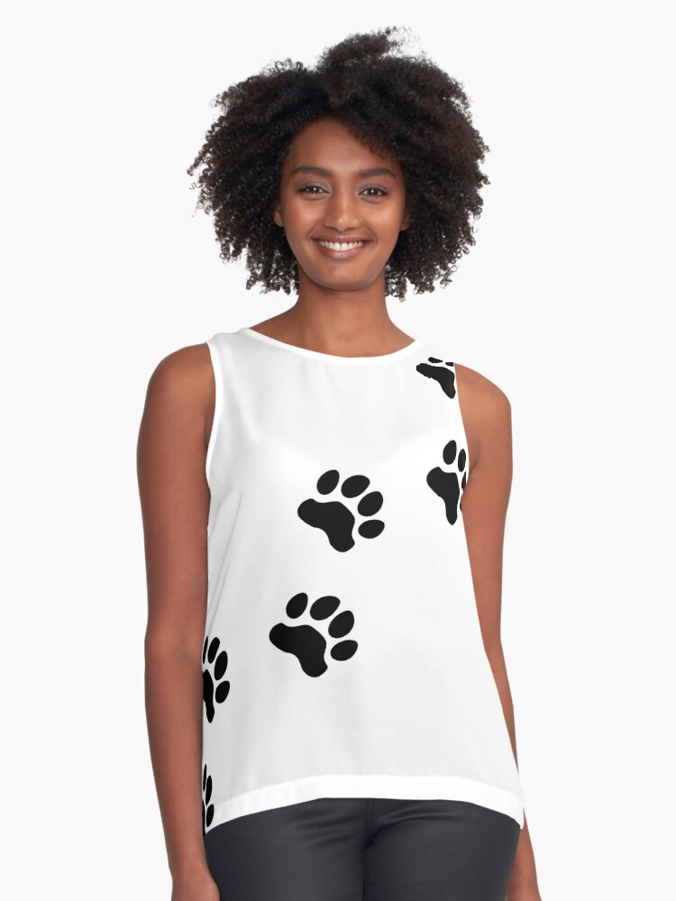 Dog tracks, dog footprint, dog paw, dog, doggy, paw print, animal step, dog  step, animal tracks, cute paw Sleeveless Top for Sale by hvasilevshop